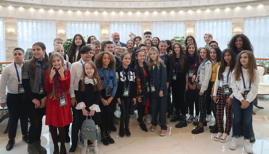 Встреча с участниками детского «Евровидения» во Дворце Независимости