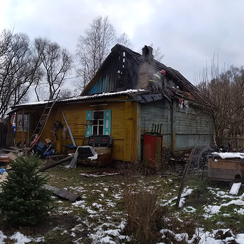 В субботу, 4 января, в Глуске произошел пожар