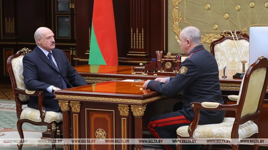 Президент Беларуси Александр Лукашенко принял с докладом министра внутренних дел Юрия Караева. Итоги встречи