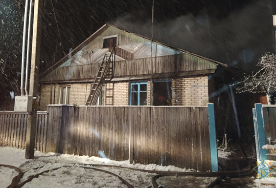 В Глуске горел дом. Погиб хозяин