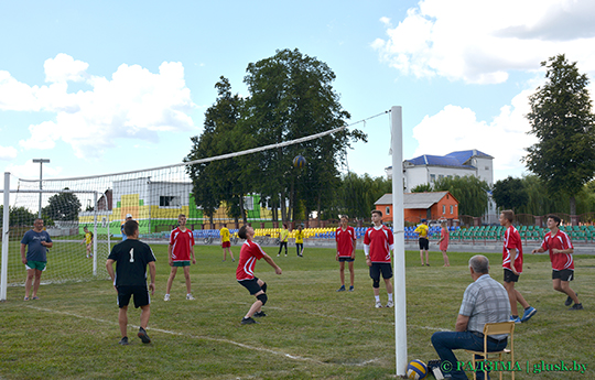 Прошли соревнования по волейболу среди студотрядов из СШ № 1, СШ № 2 и гимназии Глуска
