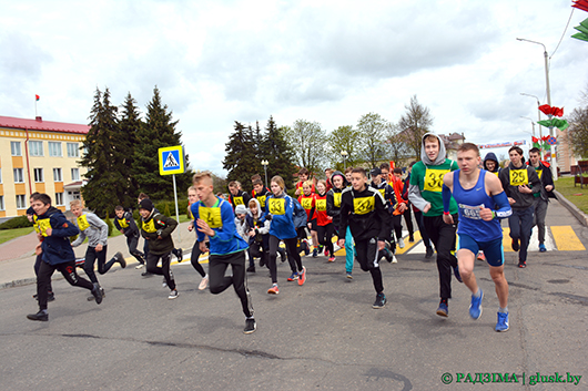 В Глусском районе 8 мая был организован легкоатлетический пробег, который стал частью большого Всебелорусского пробега