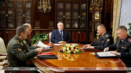 Лукашенко принял руководство МВД с докладом о состоянии оперативной обстановки в Беларуси и развитии ведомства