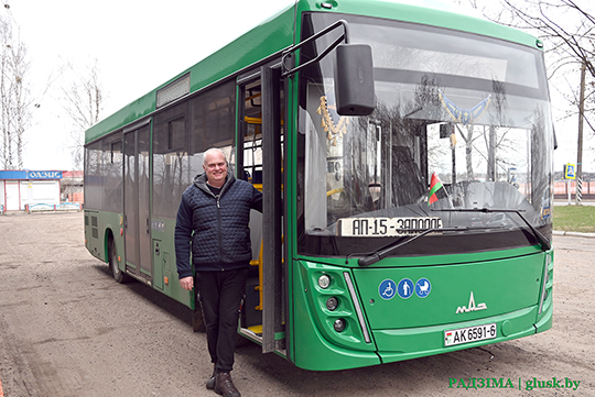 Новый автобус, МАЗ-206 среднего класса, пополнил в марте глусский Автопарк № 15