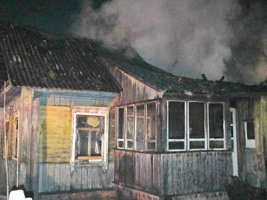 На пожаре в Глуске погибла женщина