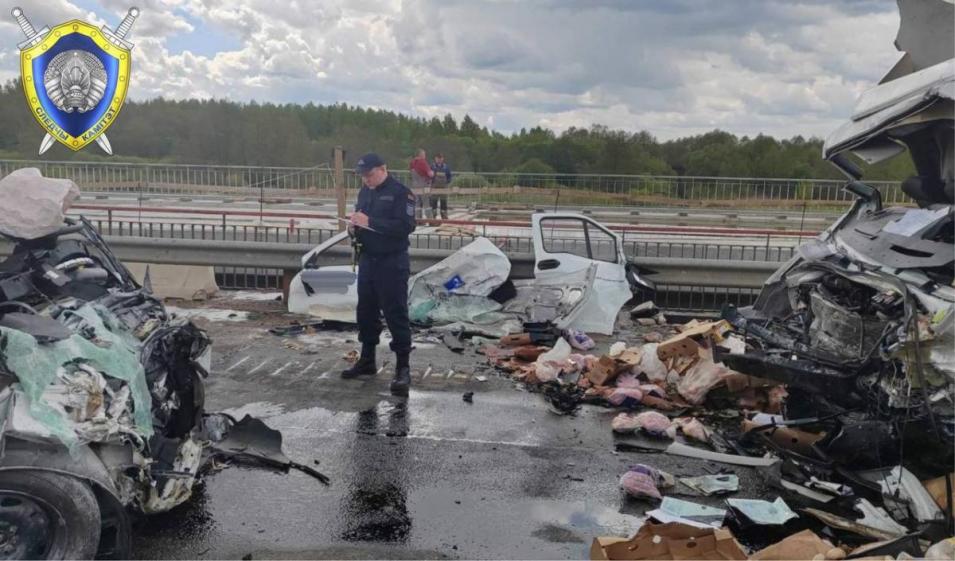 Cледователи работают на месте смертельного ДТП в Чаусском районе