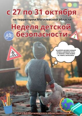 В Глусском районе с 27 по 31 октября проводится Неделя детской безопасности