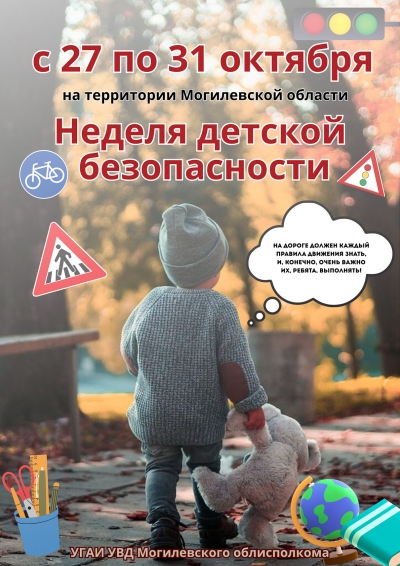 В Глусском районе с 27 по 31 октября проводится Неделя детской безопасности
